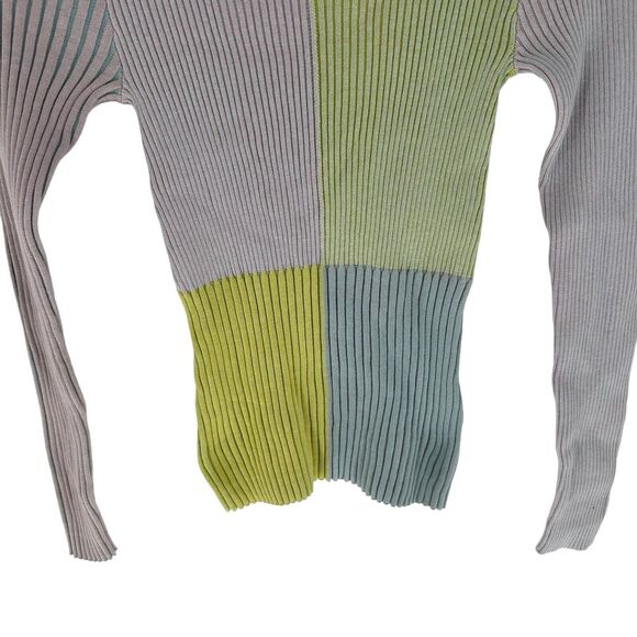 Rails Sweater Womens XS Pink Colorblock Pia Cashmere Blend Stretch Knit NEW - Picture 7 of 16